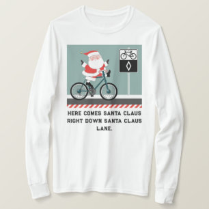 Funny Cycling Kerstmis T-Shirt