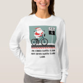 Funny Cycling Kerstmis T-Shirt (Voorkant)