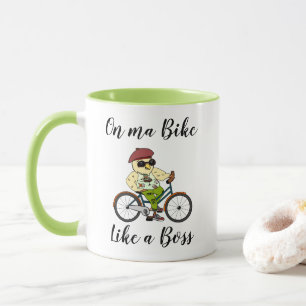 Funny Cycling-Mok met een stijlvolle bieder Mok