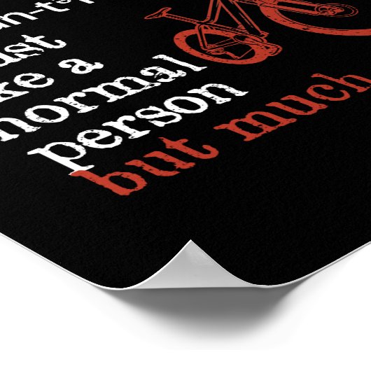 Funny cycling MTB Downhill Biking Mountain Poster (Hoek)