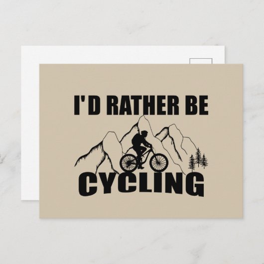 Funny cycling quote briefkaart (Voorkant / Achterkant)