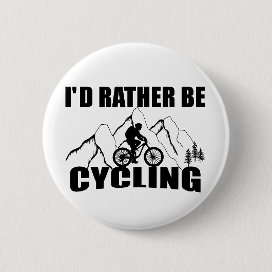 Funny cycling quote ronde button 5,7 cm (Voorkant)