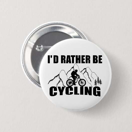 Funny cycling quote ronde button 5,7 cm (Voorkant /achterkant)
