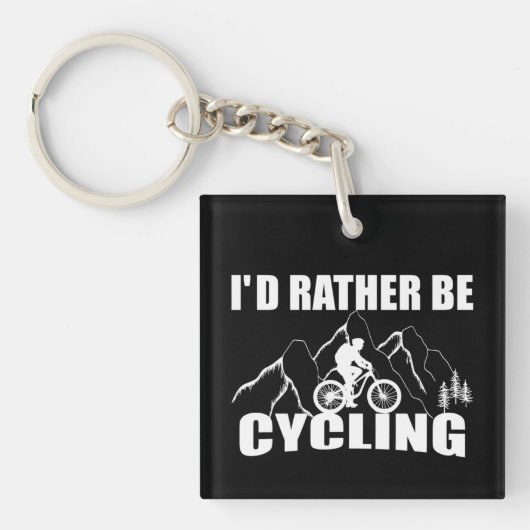Funny cycling quote sleutelhanger (voorkant)