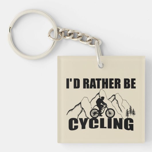 Funny cycling quote sleutelhanger (voorkant)