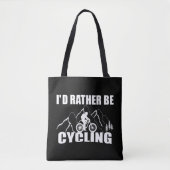 Funny cycling quote tote bag (Voorkant)