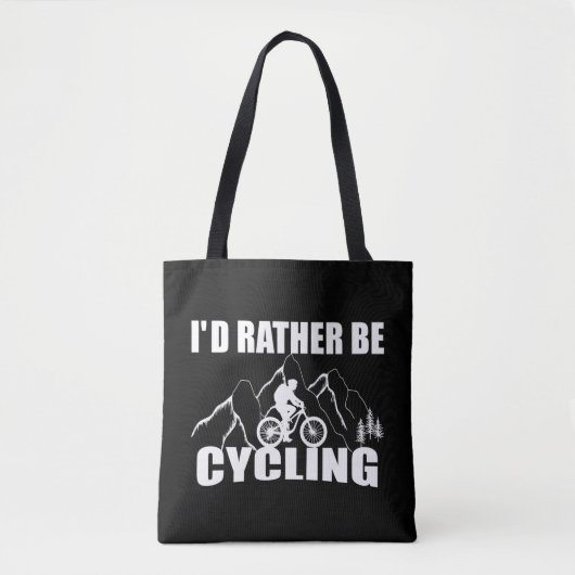 Funny cycling quote tote bag (Voorkant)