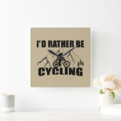 Funny cycling quote vierkante klok (Huis)
