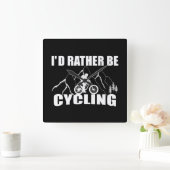 Funny cycling quote vierkante klok (Huis)
