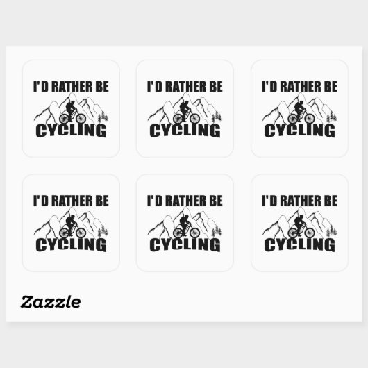 Funny cycling quote vierkante sticker (Vel)