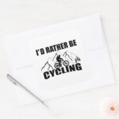 Funny cycling quote vierkante sticker (Envelop)