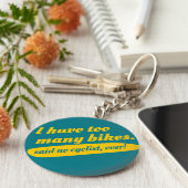 Funny Cycling Sleutelhanger. Cyclist Bike Gift Sleutelhanger (Zijkant)