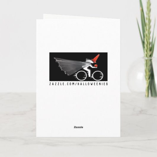 Funny Cyclist Biker Halloween Kaart (Achterkant)