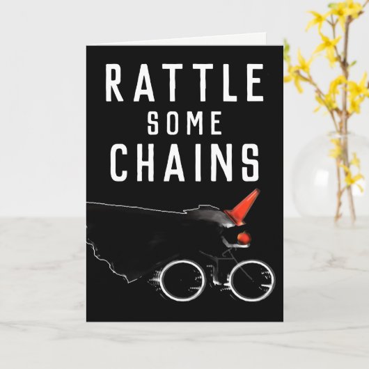 Funny Cyclist Biker Halloween Kaart (Gele Bloem)