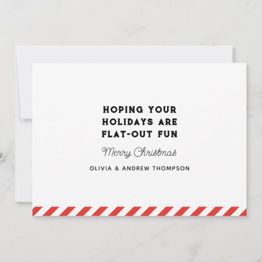 Funny Cyclist Biking Holiday Kerstkaarten (Achterkant)