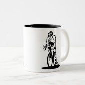 Funny Cyclist Sketch - Cycling Coffee Mok - Biker (Voorkant rechts)
