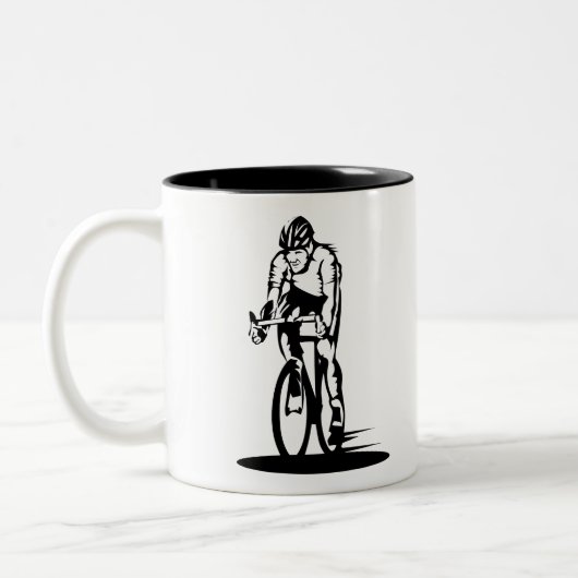 Funny Cyclist Sketch - Cycling Coffee Mok - Biker (Links)
