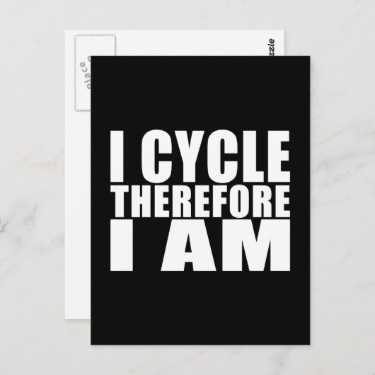 Funny Cyclists citeert jokes : Ik cycli daarom I Briefkaart (Voorkant / Achterkant)