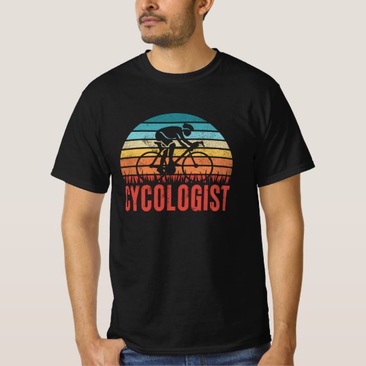 Funny Cycoloog Cyclist Cyclist Cadeft T-shirt (Voorkant)