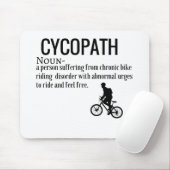 Funny Cycopath Noun Design Dictionary Definition Muismat (Met muis)