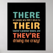 Funny Daar Hun Engelse Grammar Leraar Poster (Voorkant)