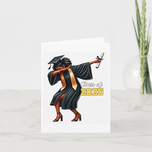 Funny Dabbing Afstuderen Afstudeerder CL van 2025  Kaart (Voorkant)
