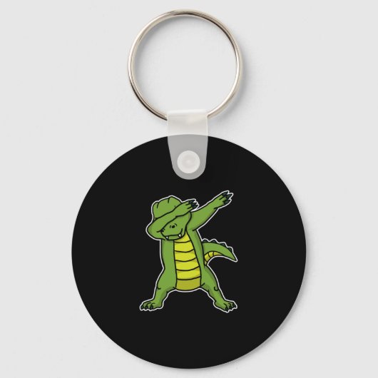 Funny Dabbing Alligator Dab Crocodilian Lover Gift Sleutelhanger (Voorkant)