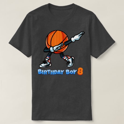Funny Dabbing Basketball Ball 8th Birthday Boy 8 Y T-shirt (Design voorkant)