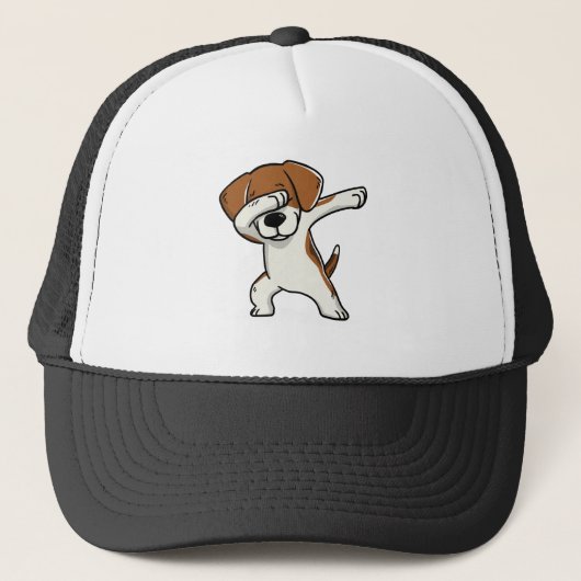 Funny Dabbing Beagle T-Shirt Trucker Pet (Voorkant)