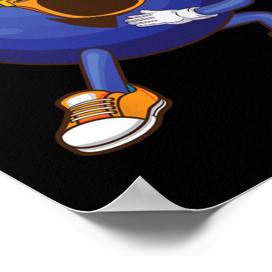 Funny Dabbing Bowling Gift for Bowler Dancer Kinde Poster (Hoek)