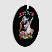 Funny Dabbing Bunny Easter Happy Easter Ornament (voorkant)