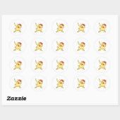 Funny Dabbing Chicken Lover Cool Dab Party Ronde Sticker (Vel)