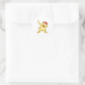 Funny Dabbing Chicken Lover Cool Dab Party Ronde Sticker (Tas)