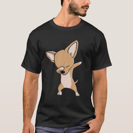 Funny Dabbing Chihuahua Short Hazard Dog Dab Dance T-shirt (Voorkant)