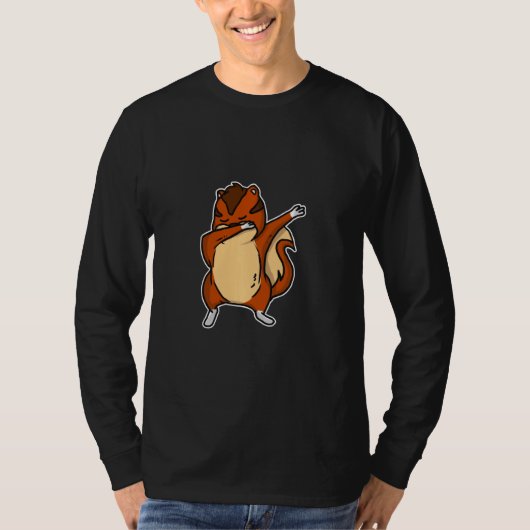 Funny Dabbing Chipmunk Dab Dance Cool Squirrel T-shirt (Voorkant)