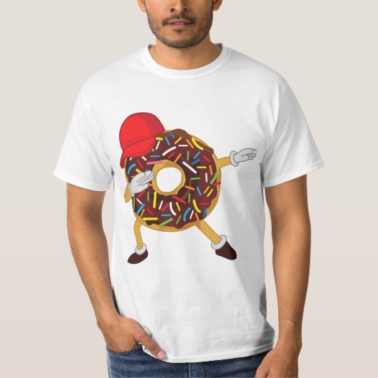 Funny Dabbing Chocolate Sprinkles Donut T-shirt (Voorkant)