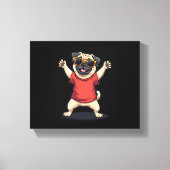Funny Dabbing Dab Pug Dog Pets Dance Animal Puppy Canvas Afdruk (Voorkant)