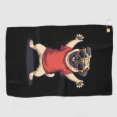 Funny Dabbing Dab Pug Dog Pets Dance Animal Puppy Golfhanddoek (Horizontaal)