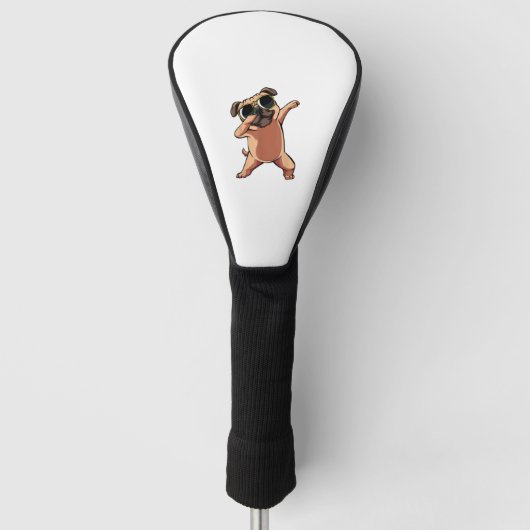 Funny Dabbing Dab Pug Dog Pets Dance Animal Puppy Golfheadcover (Voorkant)