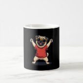 Funny Dabbing Dab Pug Dog Pets Dance Animal Puppy Koffiemok (Center)