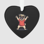 Funny Dabbing Dab Pug Dog Pets Dance Animal Puppy  Ornament (voorkant)