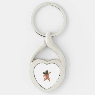 Funny Dabbing Dab Pug Dog Pets Dance Animal Puppy Sleutelhanger