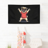 Funny Dabbing Dab Pug Dog Pets Dance Animal Puppy Spandoek (Insitu)