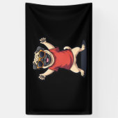 Funny Dabbing Dab Pug Dog Pets Dance Animal Puppy Spandoek (Verticaal)