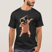 Funny Dabbing Dab Pug Dog Pets Dance Animal Puppy T-shirt (Voorkant)