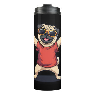 Funny Dabbing Dab Pug Dog Pets Dance Animal Puppy Thermosbeker