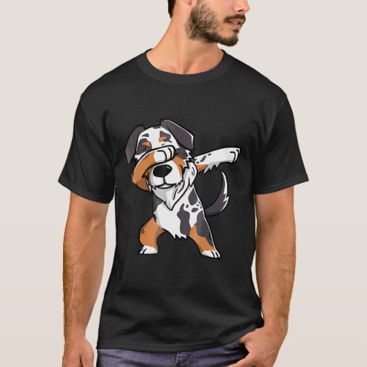Funny Dabbing dog Birthday Dog Gif T-shirt (Voorkant)