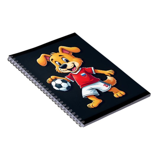 Funny Dabbing Dog Russia Soccer Jersey Russian Foo Notitieboek (Rechterzijde)
