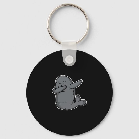 Funny Dabbing Dugong Dab Dance Manatee Lover Gift Sleutelhanger (Voorkant)