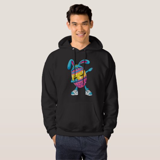 Funny Dabbing Easter Egg Apparel Bunny Easter Day  Hoodie (Voorkant volledig)